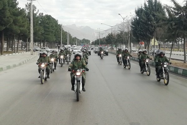 رژه موتورسواران در قزوین